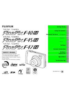 Fujifilm FinePix F47 fd manual. Camera Instructions.